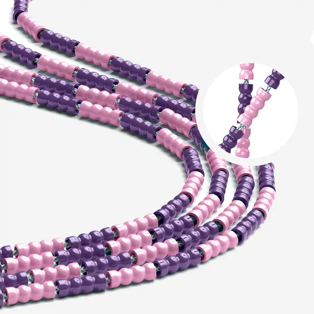 фото Скакалка спортивная Proiron Мягкий Бисер, розово-фиолетовая, арт. СС061 в интернет-магазине спортивных товаров МЯЧИКИ