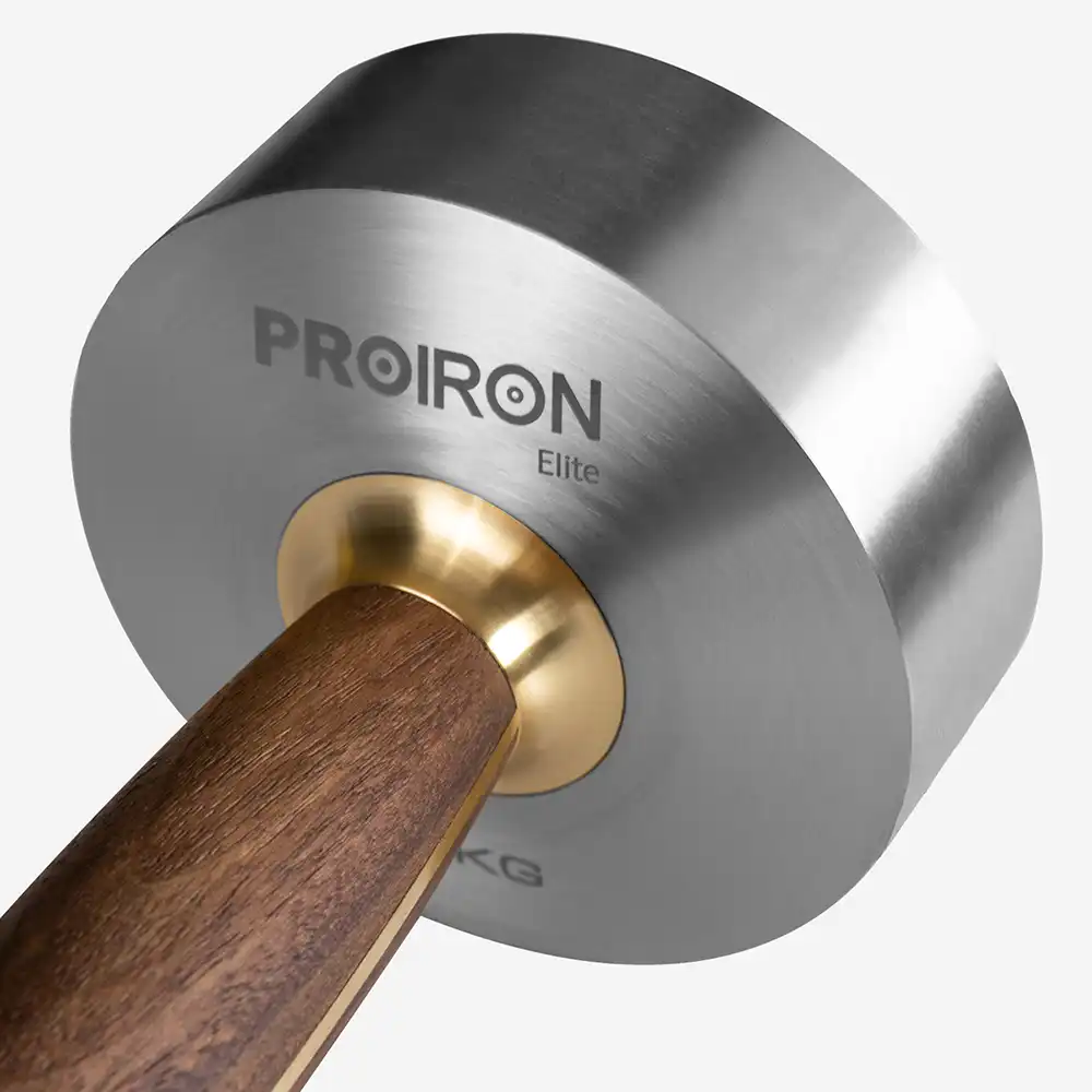 фото Proiron Гантель из нержавеющей стали и орехового дерева 10 кг, арт. Г1100НО в интернет-магазине спортивных товаров МЯЧИКИ