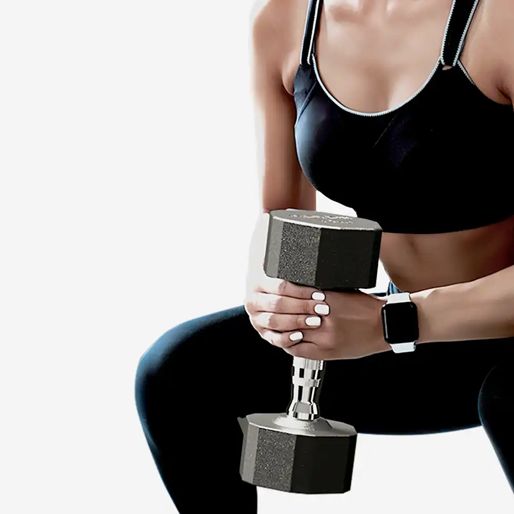 фото Proiron Гантели обрезиненные 2шт по 8кг, арт. Г2080ОБР в интернет-магазине спортивных товаров МЯЧИКИ