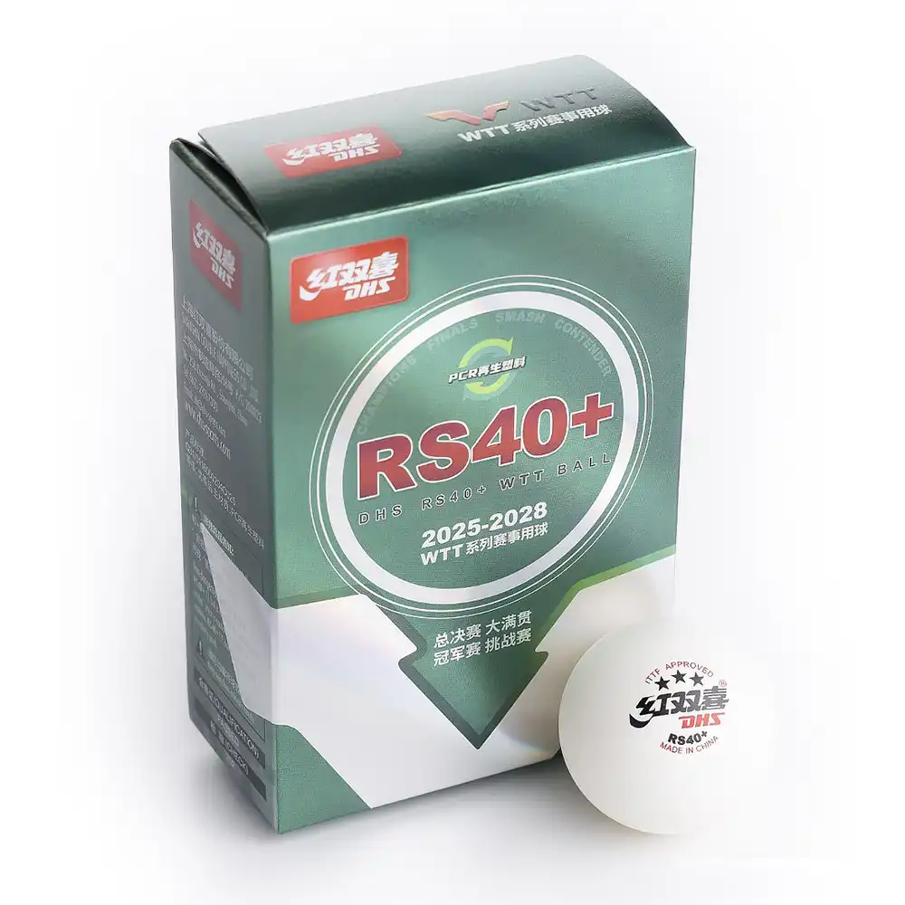 фото Мячи для настольного тенниса DHS RS40+WTT 3*** ITTF, 1 шт., бел. пластик в интернет-магазине спортивных товаров МЯЧИКИ