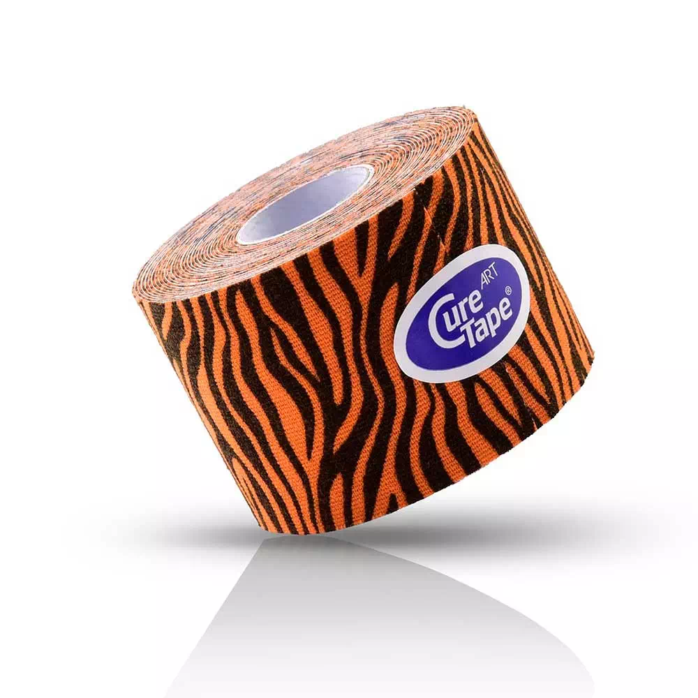 фото Кинезио тейп CureTape Art 5cm x 5m - Tiger в интернет-магазине спортивных товаров МЯЧИКИ